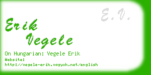 erik vegele business card